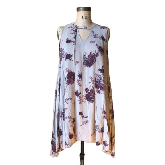 Free People Tree Swing Tunic Top Trapeze Floral Dress Size M - Picture 2 of 16